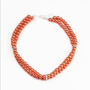 💥3/$15💥 Put On Your Party Dress - Orange Necklace